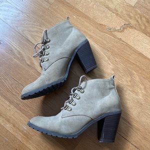 Faux Suede Booties - Size 6